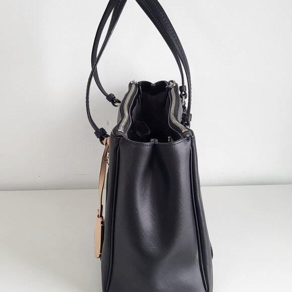 Coach Black Peyton Leather Jordan Satchel Tote I Authentic - Picture 4 of 17